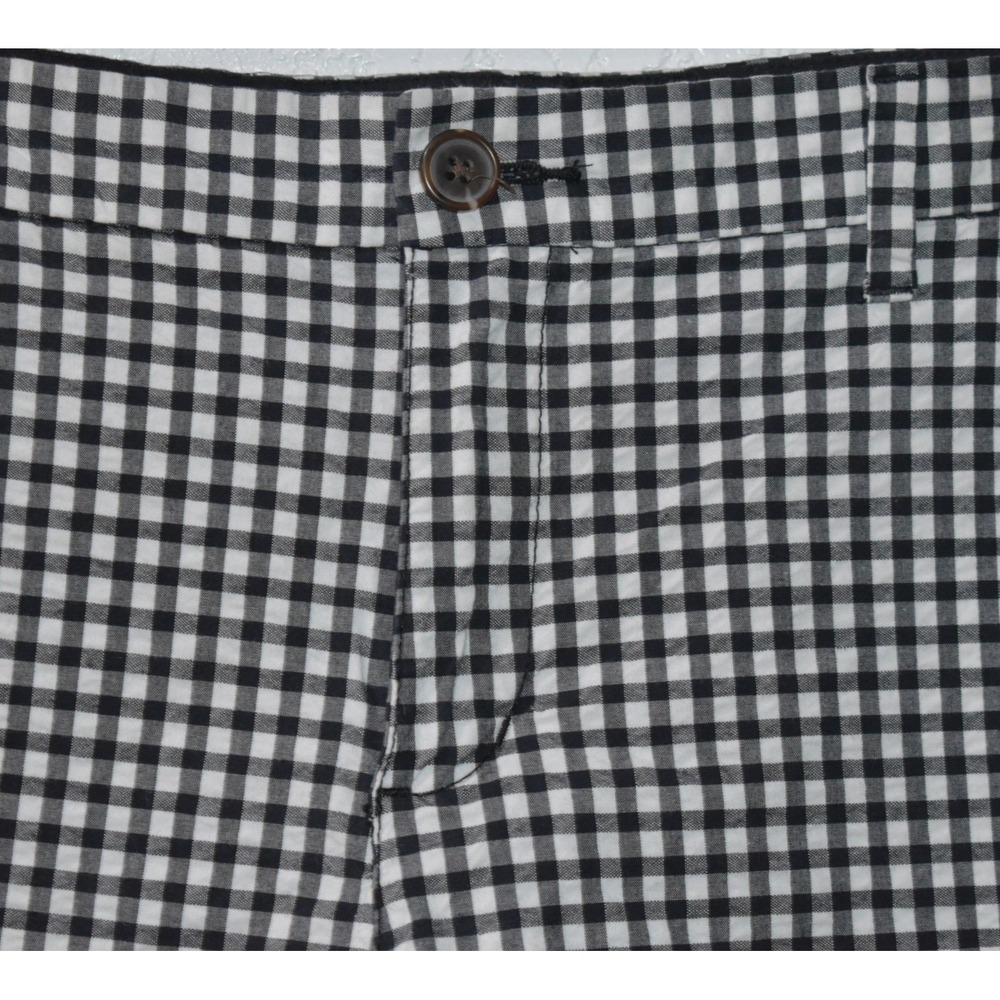 Old Navy Everyday Short Womens 12 Black White Gingham Check Mid Rise Stretch - Picture 12 of 16